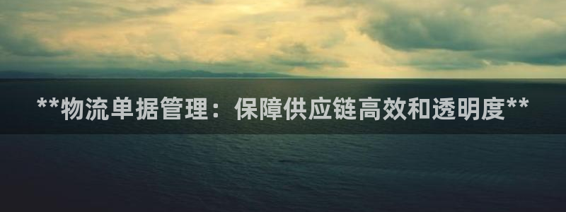 28圈注册链接：**物流单据管理：保