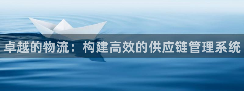 28圈南宫娱乐官网:卓越的物流:构建